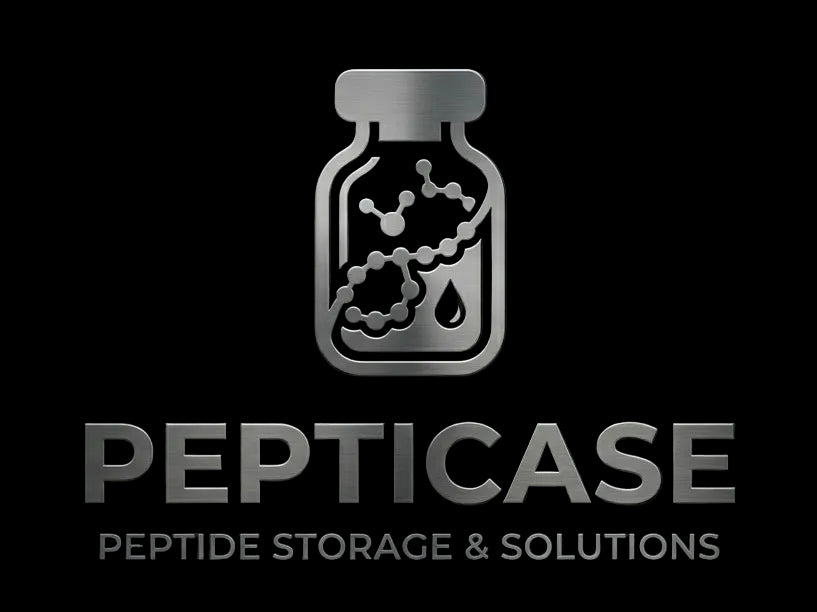 Logo of Pepticase on a dark background